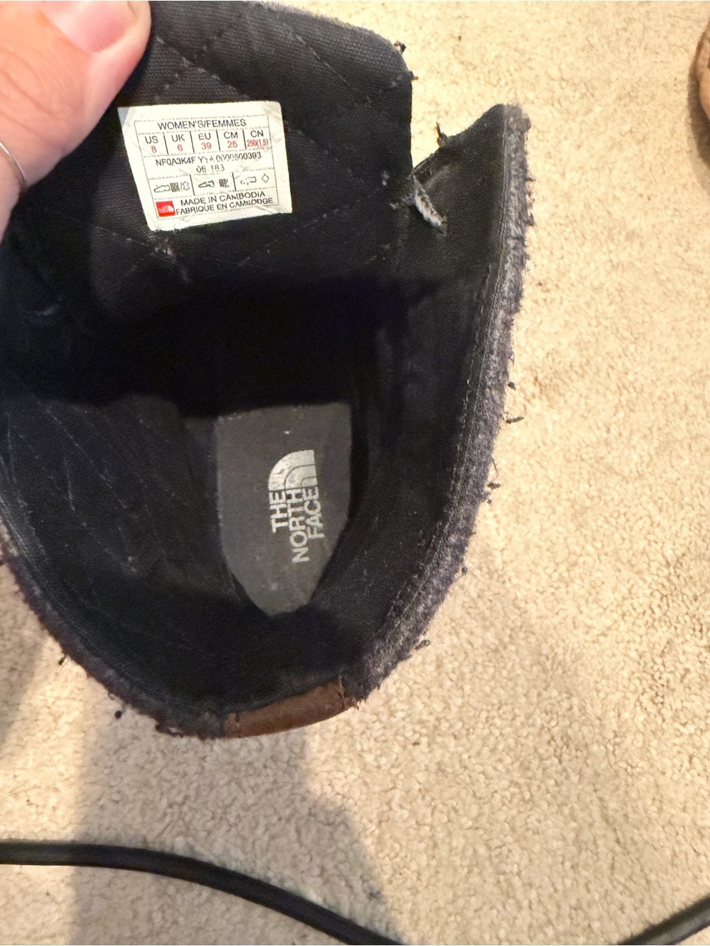 The North Face Women's Dark Brown Felt & Leather Ankle Boot - Picture 5 of 5